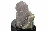 Tall, Amethyst Stalactite Formation With Wood Base - Uruguay #121392-1
